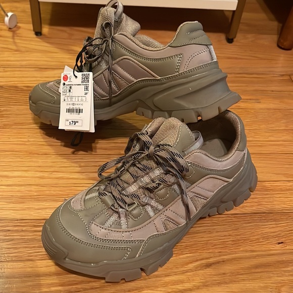 NWT! Zara hiking trainers / size 7.5 - Picture 3 of 5